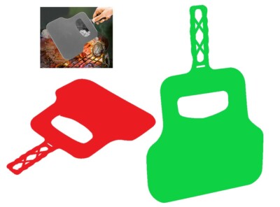 Grill Handventilator Wiederverwendbar BBQ Grill Flamme Flammen Kunststoff Luftkurbel Gebläse