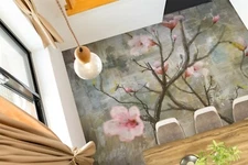3D Plum Tree 1498 Floor WallPaper Murals Wall Print Decal AU Zoe