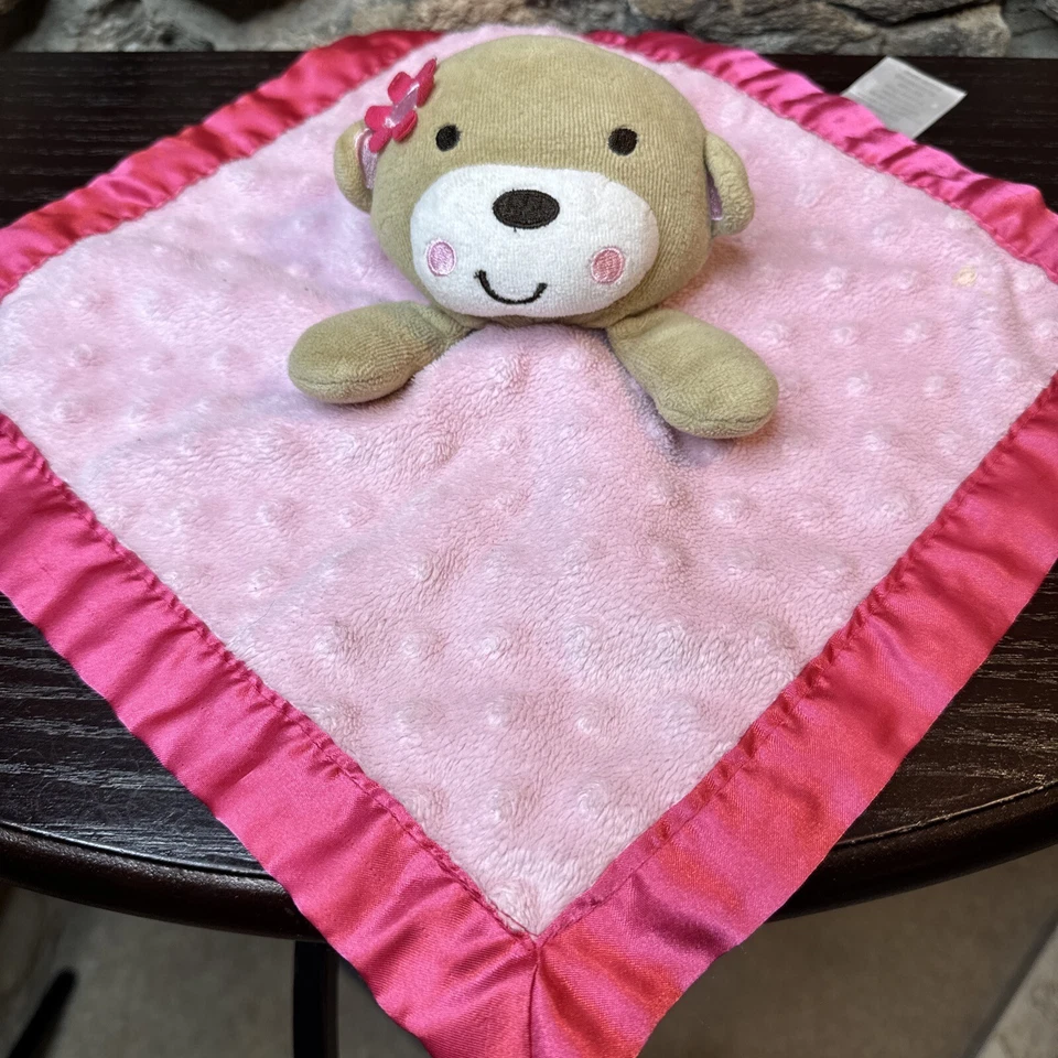 Manta de seguridad Garanimals Mono felpa rosa satinado flor Foto 2 de 4