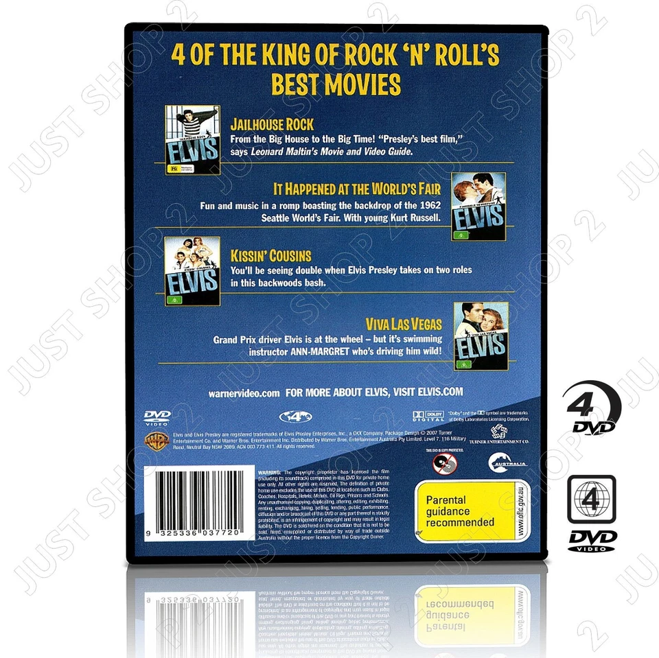 The Elvis Collection DVD : 4 Of The King Of Rock N Rolls Best Movies : Brand New - image 2 of 3