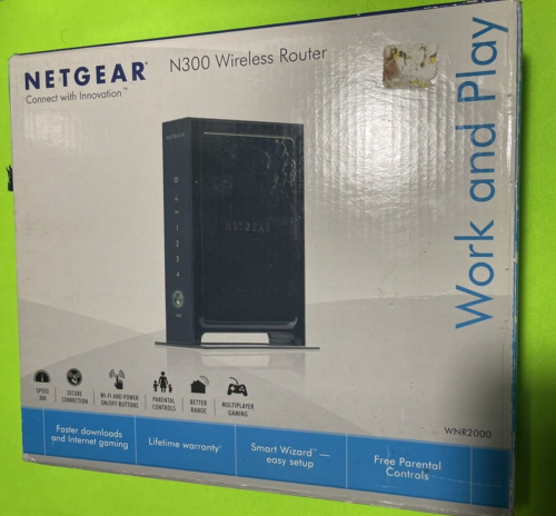 Netgear N300 Bezprzewodowy router gigabitowy WNR3500L 300 Mbps Szybkie pobieranie Gaming - Zdjęcie 1 z 2