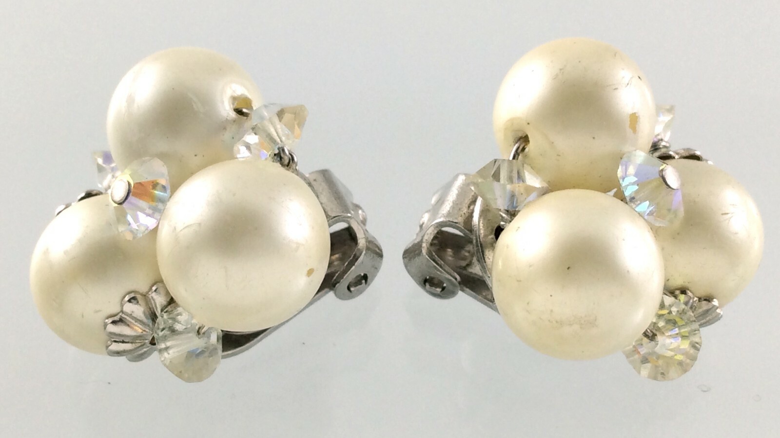 Sherman Clip On Earrings Vintage Ladies Rhinestone W433 eBay