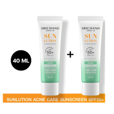 X2 Srichand Sunlution Acne Care Sunscreen SPF50 PA   recovers clear skin 40ml