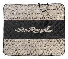 Sea Ray Logo Travel Blanket w/ Water Resistant Fabric - Black & Gray SEA-62004