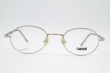 Vintage Glasses KANSAI KY113E Silver Black Oval Frame Eyeglasses