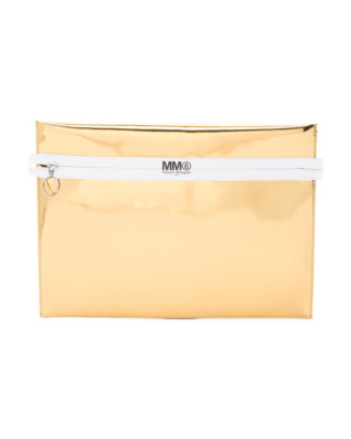 MM6 by Martin Margiela Paris Gold Mirror Pouch Ret. $350 - NEW IN