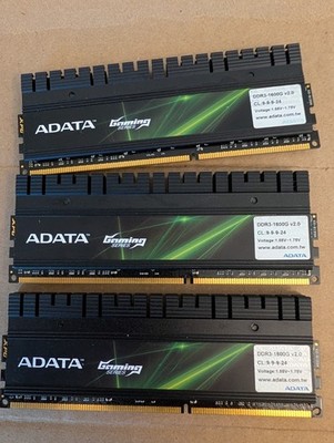 ADATA Gaming Series DDR3 SDRAM DIMM DDR3-1600 240-Pin RAM 2Gx16 lot of 3