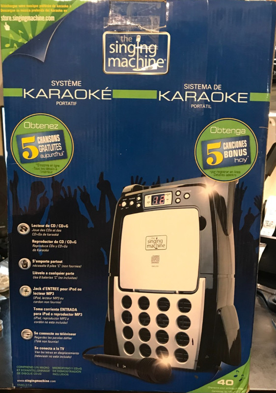 The Singing Machine Karaoke Portable System (Read description)