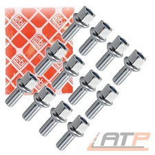 16x FEBI RADSCHRAUBEN KUGELSCHRAUBEN M12 x 1,5 x 24 mm VERZINKT SW17