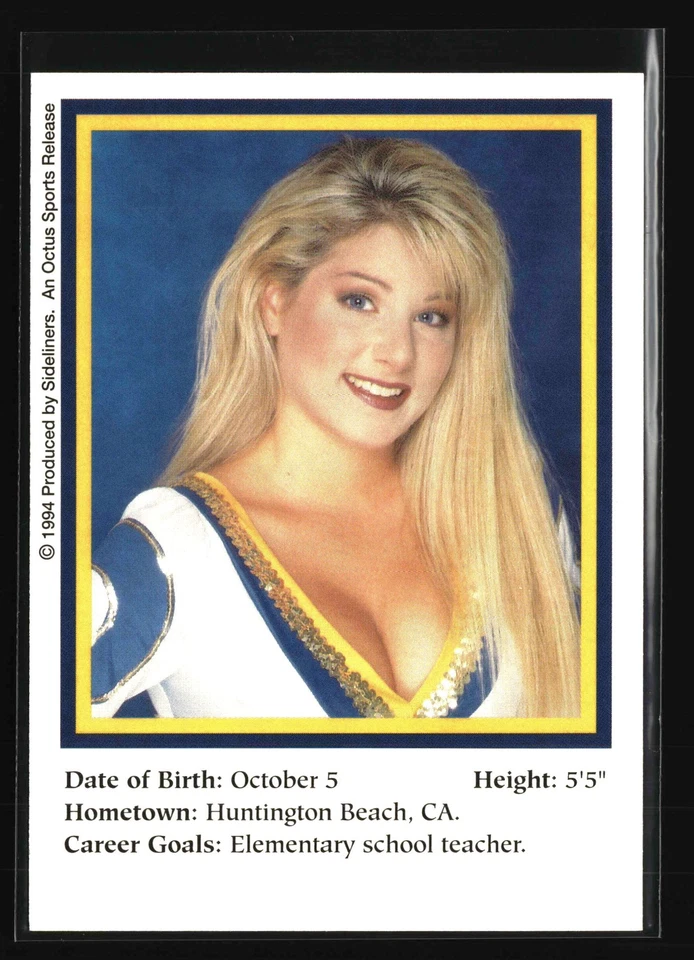1994-95 Sideliners Pro Football Cheerleaders - Rams - #R41 Gina Viccaro - Image 2 of 2