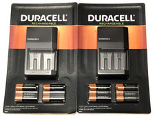 2-Pack DURACELL Rechargeable Batteries Value Charger SET w/ 6 AA 2 AAA NiMH