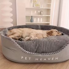Pet Heaven Plush Nesting Dog Bed Gray Soft Cushion Machine Washable LARGE