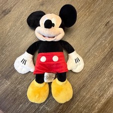 Disney Store Mickey Mouse Plush 13" Classic Red Shorts Yellow Shoes Authentic