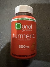 Qunol Turmeric Gummies 500mg Ultra High Absorption 60 Gummies Exp 5/2026