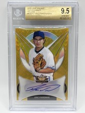 2020 Leaf Valiant Flashback Eric Pardinho Yellow 3/10 Auto RC BGS 9.5 #BA-EP2