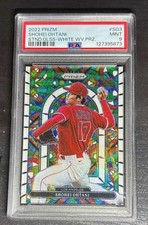 2022 Panini Prizm - Stained Glass Shohei Ohtani #SG-3 White Wave Prizm PSA 9