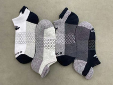 4 Pairs Bombas Women's Solid Ankle Socks Size Medium 8-10.5 4 Colors