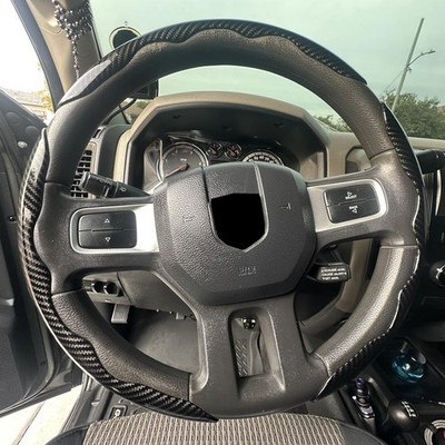 3x Glossy Carbon Fiber Steering Wheel Cover for Kia Steering Wheel Protector Kit