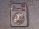 1986 (S) SILVER EAGLE NGC MS70 JOHN MERCANTI SIGNED STRUCK AT SAN FRANCISCO