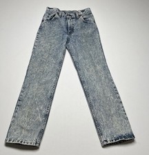 Vintage Levis 305 Jeans Acid Wash Size 14 Orange Tab