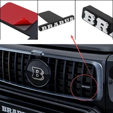 BRABUS Front Grille Nameplate Emblem Badge White Decorate Sport For AMG G800