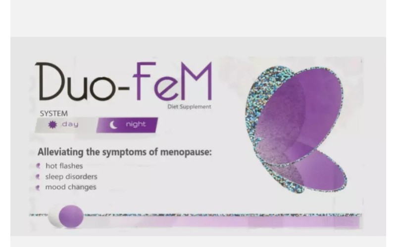 Duo-Fem Tablets for menopause relief  2x28 day/night  pack +one-month supply.