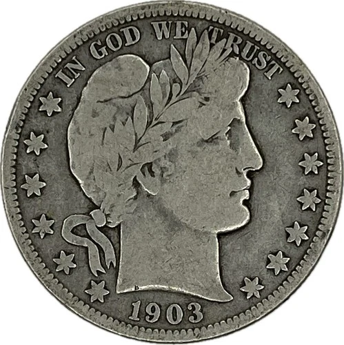 1903-O Barber Silver Half in SAFLIP® - Fine- (VG+)