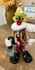 Vintage 7-1/2" Murano Venetian Venezia Italian Veneziano Glass Clown w/Label