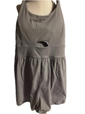 White Birch Boutique Gray Women Strapless Plus 1 Pc Romper Jumpsuit Shorts Sz 3X