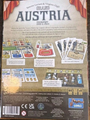 Jeu de société Grand Austria Hotel niveau expert NEUF SCELLÉ - Photo 3/3