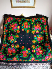 Huge Pavlovo - Posad vintage wool shawl 145cm x 145cm (57' x 57')