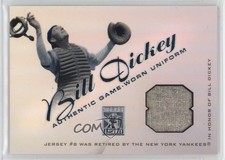 2001 Topps Tribute Retired Jerseys Bill Dickey #RJBD HOF o0m