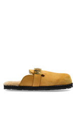 MOSCHINO Yellow Suede Slides New Authentic