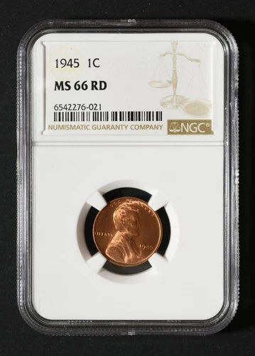 1945-P Lincoln Wheat Cent / NGC MS 66RD