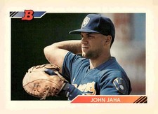 1992 Bowman #399 John Jaha