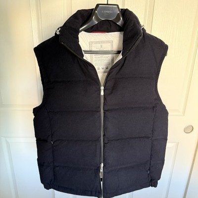 Men s Brunello Cucinelli Down Vest Size Large Black