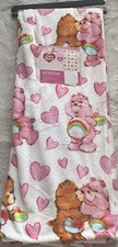 Care Bears Soft Plush Throw Blanket 50 X 70  Kisses Hearts Love Valentines NEW