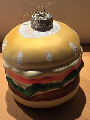 HAMBURGER -- CHEESEBURGER --Dekokugel--Baumschmuck--Aufhänger-NEU!