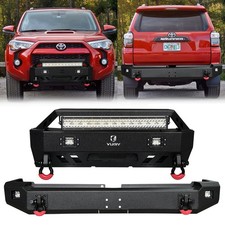 Front Rear Bumpers for 2015-2024 Toyota 4Runner TRD Winch Plate LED Light D-Ring