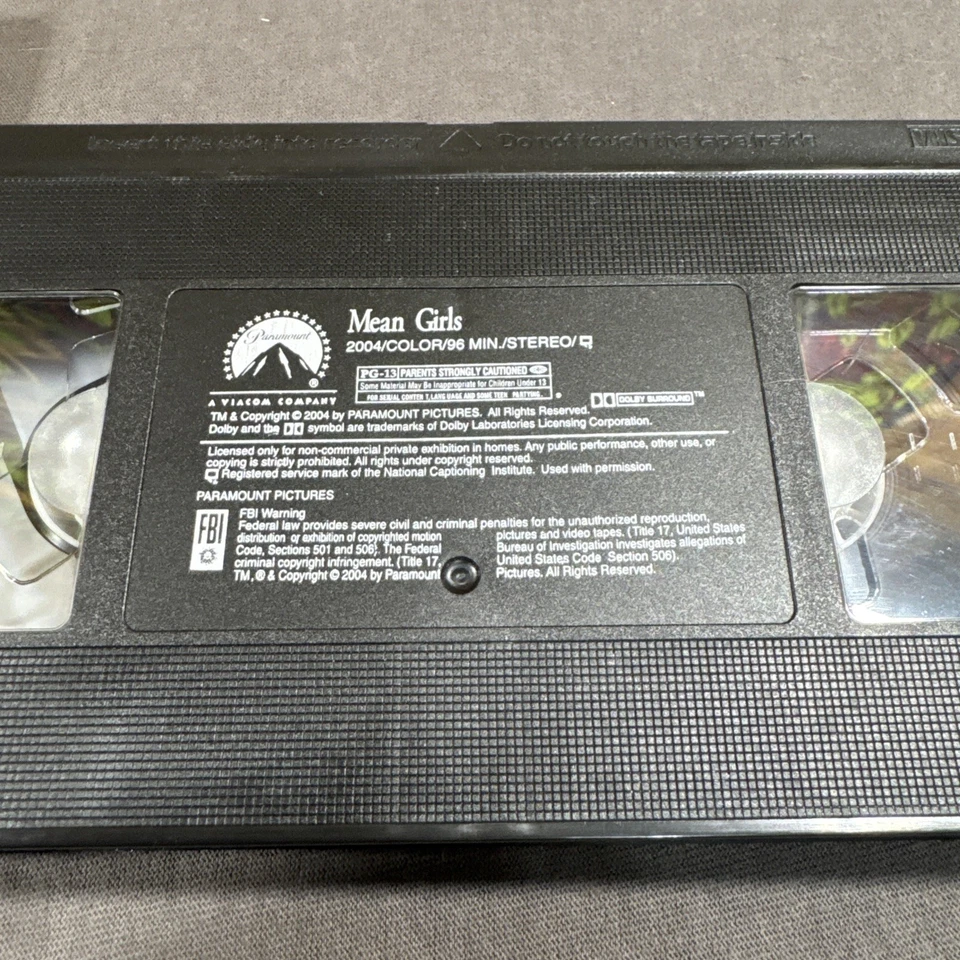 Mean Girls (VHS, 2004) Lindsay Lohan Tina Fey Paramount PLEASE READ - Image 2 of 4