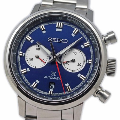 Seiko PROSPEX SPEEDTIMER SBEC017 Blue Dial Mechanical Chronograph 42.5mm Steel