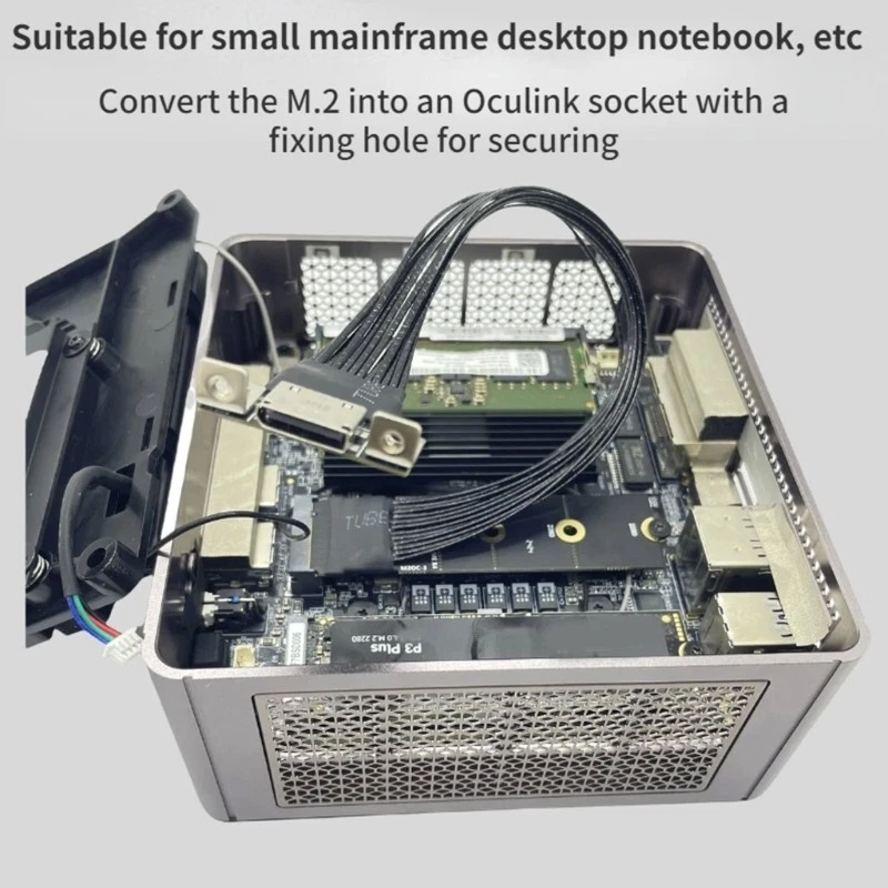 Flexible Length M.2 to Oculink Adapter Cable with Fixed Holes for Secure Install - Image 4 of 4