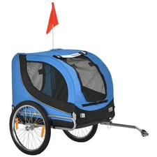 PawHut Secure Dog Bike Trailer, Foldable Bicycle Pet Trailer with Weather-Resist