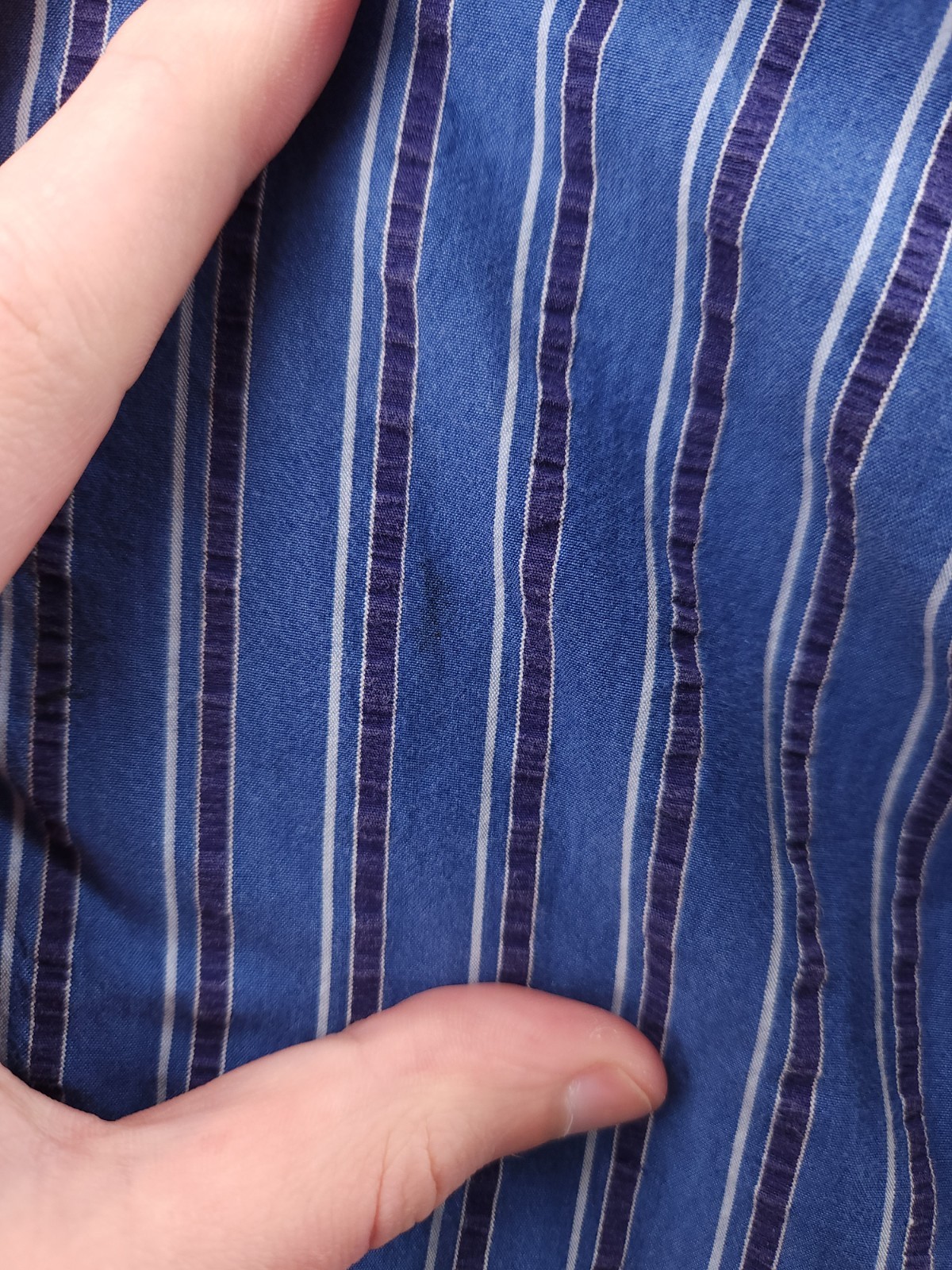 Faconnable Button-Down Large Cotton USA Blue Stri… - image 18