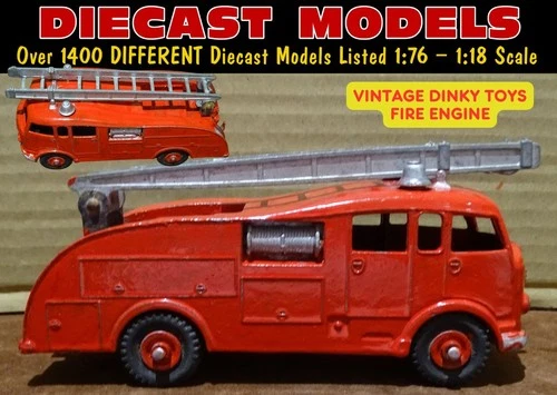 OLD MECCANO DINKY SUPERTOYS #555 COMMER FIRE ENGINE DIECAST MODEL ENGLISH MADE