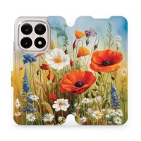 HandyhüLle Mit Klappe FüR Xiaomi 15T Mobiwear Case Flip Cover Etui Wiesenblumen
