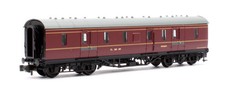 Graham Farish 374-885A LMS Stanier 50ft Full Brake LMS Crimson Lake No.31027