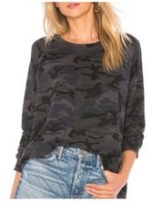 SUNDRY Gray Camo Crewneck Sweatshirt Gray Camouflage Sweater Size 1 Small