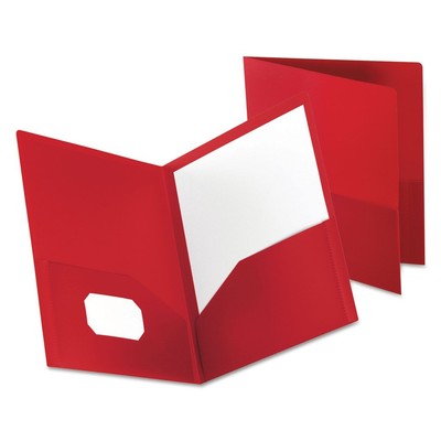 Oxford OXF57411 100-Sheet Capacity 11'' x 8.5'' Poly Twin-Pocket Folder New