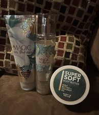Bath  BodyWorks-MAGIC IN THE AIR-SET-Diamond Shimmer Mist, Body Butter  Cream.